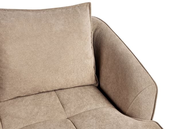 3-seters Sofa Brun Stoff Polstring Ekstra Puter Moderne Stil Stue Møbler
