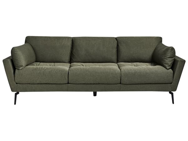 Sofa Grøn Polyester 4 Personers Tyk Polstret Dyb Blød Stofsofa til Stuen Moderne Inspiration Stue Møbel Moderne