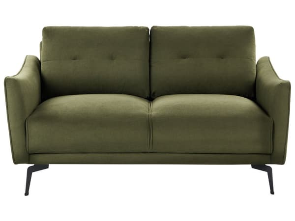 Sofa 2-seters Grønn Polyester Stoff med Vannavstøtende Klassisk stil