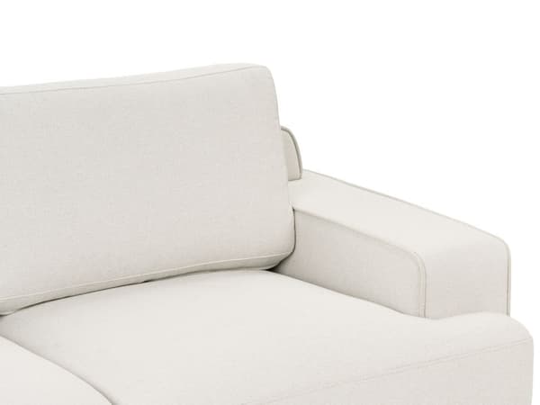 Sofa Beige Polyester 2 Personers Tyk Polstret Dyb Blød Stofsofa til Stuen Moderne Inspiration Stue Møbel