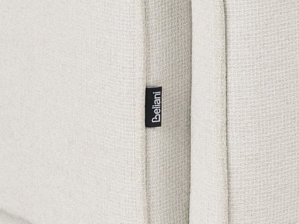 Sofa Beige Polyester 2 Personers Tyk Polstret Dyb Blød Stofsofa til Stuen Moderne Inspiration Stue Møbel