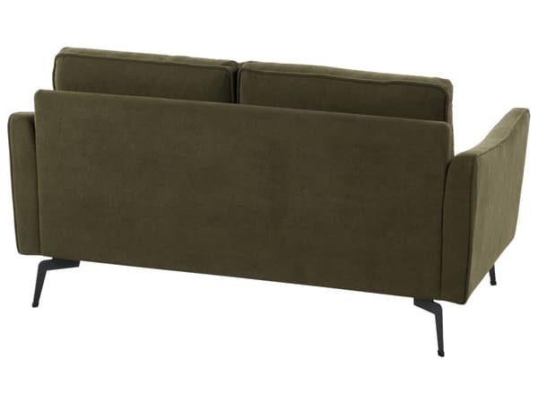 Sofa Grøn Polyester 2 Personers Tyk Polstret Dyb Blød Stofsofa til Stuen Moderne Inspiration Stue Møbel