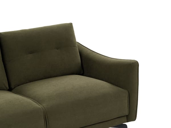 Sofa Grøn Polyester 2 Personers Tyk Polstret Dyb Blød Stofsofa til Stuen Moderne Inspiration Stue Møbel