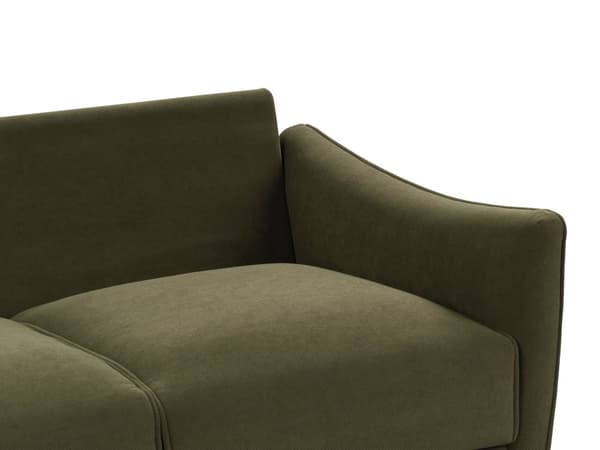 Sofa Grøn Polyester 2 Personers Tyk Polstret Dyb Blød Stofsofa til Stuen Moderne Inspiration Stue Møbel