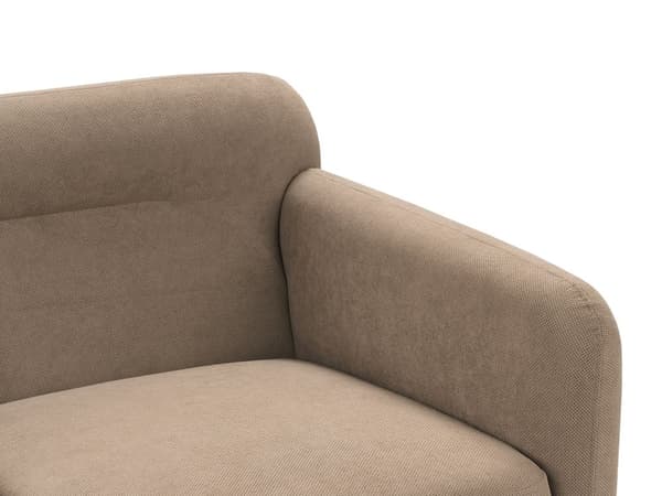 Sofa Brun Polyester 2 Personers Tyk Polstret Dyb Blød Stofsofa til Stuen Moderne Inspiration Stue Møbel