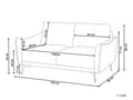 Miniatyrbillede 3 af 11: Sofa Off White Polyester 2 Personers Tyk Polstret Dyb Blød Stofsofa til Stuen Moderne Inspiration Stue Møbel