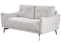 Miniatyrbillede 4 af 11: Sofa Off White Polyester 2 Personers Tyk Polstret Dyb Blød Stofsofa til Stuen Moderne Inspiration Stue Møbel