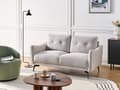 Miniatyrbillede 2 af 11: Sofa Off White Polyester 2 Personers Tyk Polstret Dyb Blød Stofsofa til Stuen Moderne Inspiration Stue Møbel