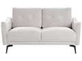 Miniatyrbillede 1 af 11: Sofa Off White Polyester 2 Personers Tyk Polstret Dyb Blød Stofsofa til Stuen Moderne Inspiration Stue Møbel