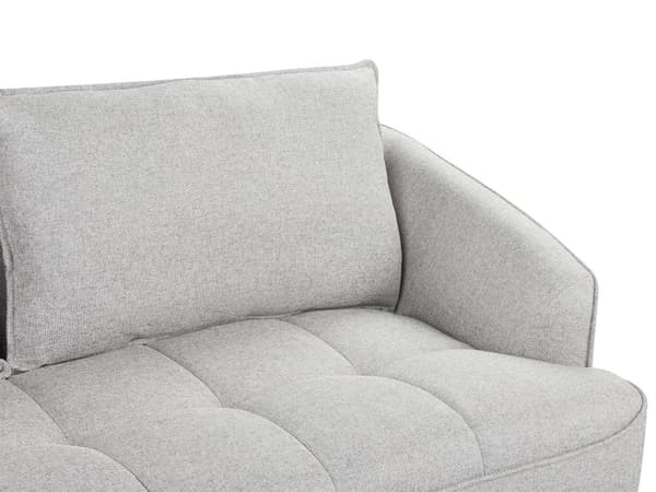 Sofa Grå Polyester 3 Personers Tyk Polstret Dyb Blød Stofsofa til Stuen Moderne Inspiration Stue Møbel Moderne