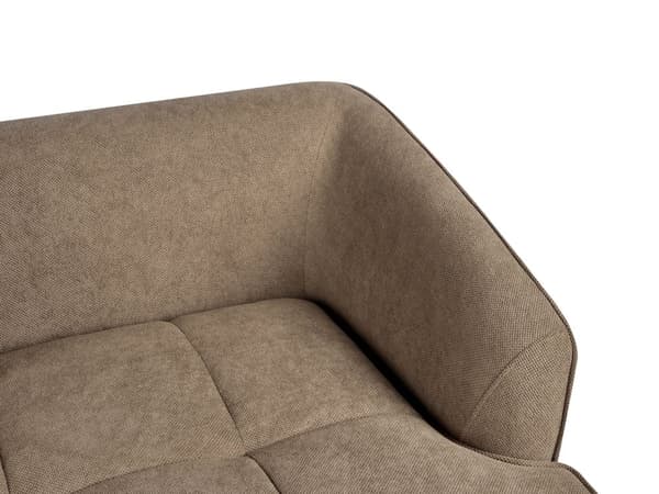 Sofa Brun Polyester 3 Personers Tyk Polstret Dyb Blød Stofsofa til Stuen Moderne Inspiration Stue Møbel Moderne