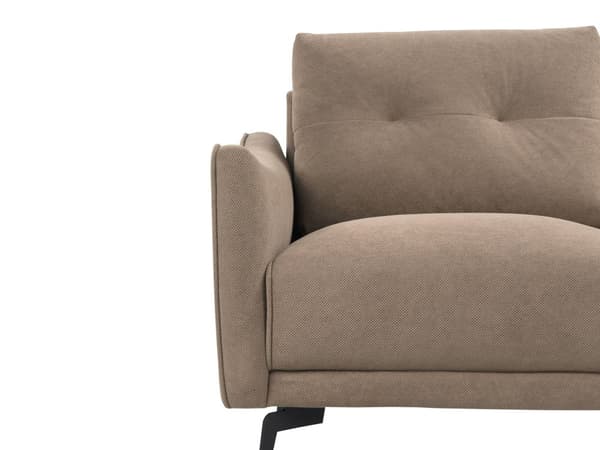 Sofa Brun Polyester 2 Personers Tyk Polstret Dyb Blød Stofsofa til Stuen Moderne Inspiration Stue Møbel