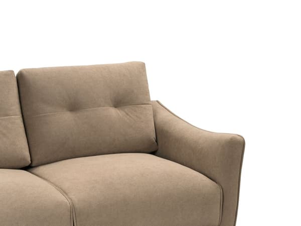 Sofa Brun Polyester 2 Personers Tyk Polstret Dyb Blød Stofsofa til Stuen Moderne Inspiration Stue Møbel