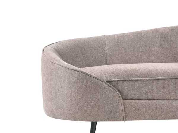 Sofa Brun Polyester 3 Personers Tyk Polstret Dyb Blød Stofsofa til Stuen Moderne Inspiration Stue Møbel Buet Ryg