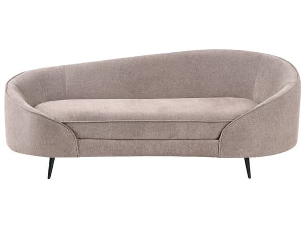 Sofa Brun Polyester 3 Personers Tyk Polstret Dyb Blød Stofsofa til Stuen Moderne Inspiration Stue Møbel Buet Ryg