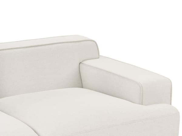Soffa 2-sits Ljusbeige Tyg Vattenavvisande Klassisk Stil Soffa