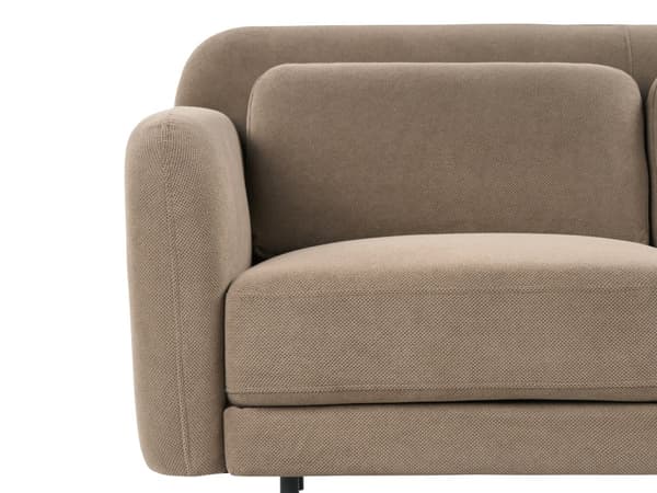 Soffa 2-sits Brun Tyg Vattenavvisande Klassisk Stil