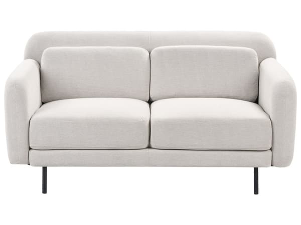 Soffa 2-sits Off-White Tyg Vattenavvisande Klassisk Stil