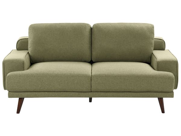 Soffa 2-sits Grön Tyg Vattenavvisande Klassisk Stil Soffa