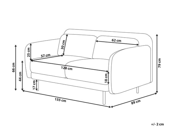 2-seters sofa Off-white Stoff Vannavvisende Moderne og minimalistisk stil Stue