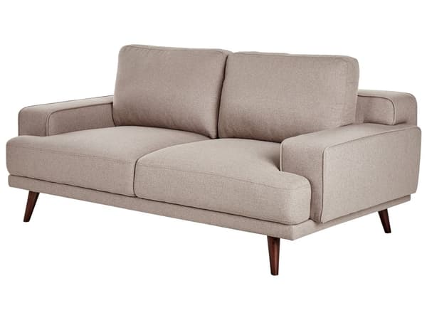 2-seters Sofa Brun Stoff Vannavvisende Sofa i Klassisk Stil
