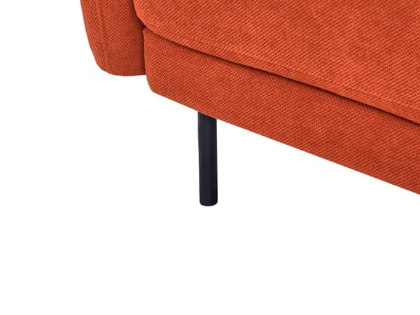 2-seters Sofa i Oransje Stoff Vannavvisende Sofa i Klassisk Stil