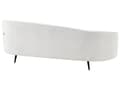 Miniatyrbilde 5 av 9: Sofa Off-White Stoff Glamour Buet Retro 3-seter med Svarte Metallben til Sofa