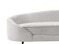 Miniatyrbilde 6 av 9: Sofa Off-White Stoff Glamour Buet Retro 3-seter med Svarte Metallben til Sofa