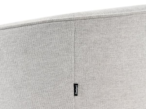 Sofa Off-White Stoff Glamour Buet Retro 3-seter med Svarte Metallben til Sofa