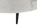 Miniatyrbilde 9 av 9: Sofa Off-White Stoff Glamour Buet Retro 3-seter med Svarte Metallben til Sofa
