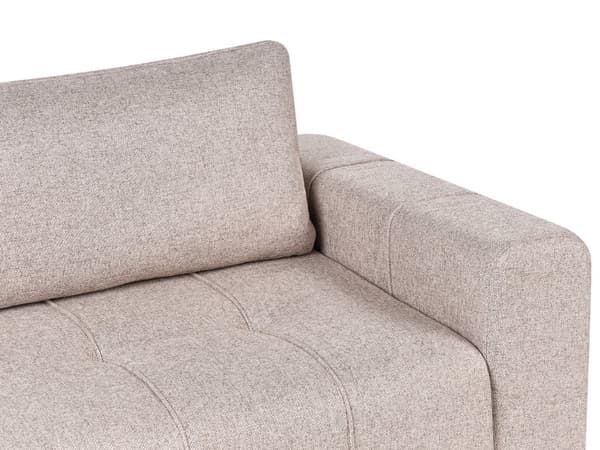 Bäddsoffa 2-sits Ljusbrun Tygklädsel med Förvaring Tjockt Vadderad Modern Stil Vardagsrumsmöbler