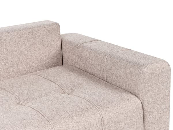 Bäddsoffa 2-sits Ljusbrun Tygklädsel med Förvaring Tjockt Vadderad Modern Stil Vardagsrumsmöbler