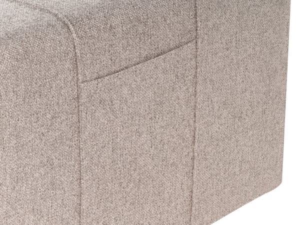 Bäddsoffa 2-sits Ljusbrun Tygklädsel med Förvaring Tjockt Vadderad Modern Stil Vardagsrumsmöbler