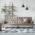 Miniatyrbild 1 av 2: Bäddsoffa med armstöd taupe tyg