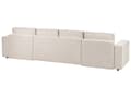 Miniatyrbillede 6 af 11: U Sovesofa Beige Polyester 4 Personers Designer Blød Uformet Sofa Moderne Sofaseng med Opbevaring til Stue Indretning Høj Kvalitet