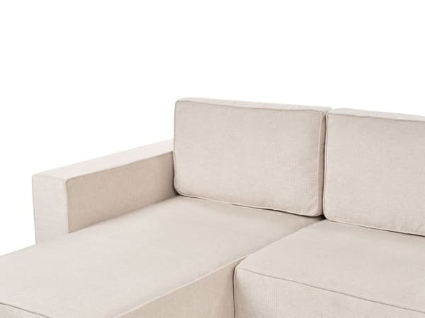 U Sovesofa Beige Polyester 4 Personers Designer Blød Uformet Sofa Moderne Sofaseng med Opbevaring til Stue Indretning Høj Kvalitet