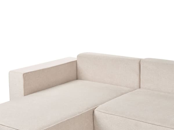 U Sovesofa Beige Polyester 4 Personers Designer Blød Uformet Sofa Moderne Sofaseng med Opbevaring til Stue Indretning Høj Kvalitet