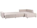 Miniatyrbillede 5 af 11: Sovesofa med Chaiselong Brun 4 Personers Sofa L Formet Dyb Sofaseng Siddemøbel Blød Stofsofa Design Hjørnesovesofa med Opbevaring
