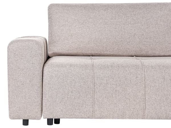 Sovesofa med Chaiselong Brun 4 Personers Sofa L Formet Dyb Sofaseng Siddemøbel Blød Stofsofa Design Hjørnesovesofa med Opbevaring