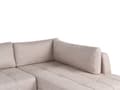 Miniatyrbillede 9 af 11: Sovesofa med Chaiselong Brun 4 Personers Sofa L Formet Dyb Sofaseng Siddemøbel Blød Stofsofa Design Hjørnesovesofa med Opbevaring