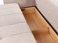 Miniatyrbillede 11 af 11: Sovesofa med Chaiselong Brun 4 Personers Sofa L Formet Dyb Sofaseng Siddemøbel Blød Stofsofa Design Hjørnesovesofa med Opbevaring