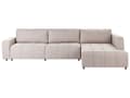 Miniatyrbillede 1 af 11: Sovesofa med Chaiselong Brun 4 Personers Sofa L Formet Dyb Sofaseng Siddemøbel Blød Stofsofa Design Hjørnesovesofa med Opbevaring