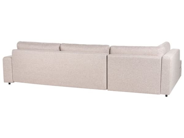 Bäddsoffa 4-sits Höger Hörnsoffa Ljusbrun Tygklädsel med Förvaring Tjockt Vadderad Modern Stil Vardagsrumsmöbler