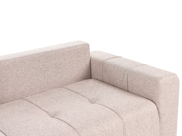 Bäddsoffa 3-sits Ljusbrun Tygklädsel med Förvaring Tjockt Vadderad Modern Stil Vardagsrumsmöbler
