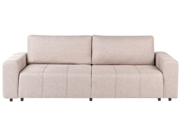 Bäddsoffa 3-sits Ljusbrun Tygklädsel med Förvaring Tjockt Vadderad Modern Stil Vardagsrumsmöbler