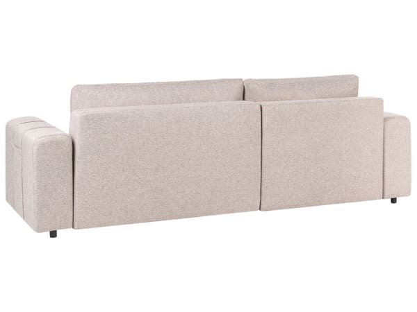 Bäddsoffa 3-sits Höger Hörnsoffa Ljusbrun Tygklädsel med Förvaring Tjockt Vadderad Modern Stil Vardagsrumsmöbler