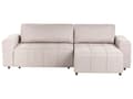 Miniatyrbilde 1 av 11: 3-seters Hjørnesofa Lysebrun Stoff med Oppbevaring Tykt polstret Sovesofa Venstrevendt Stuemøbler Moderne
