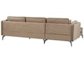 Miniatyrbilde 5 av 11: Hjørnesofa Beige Fløyel Metallben Venstrevendt 3-seter Ryggputer Pynteputer Moderne Design Stue