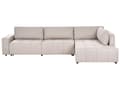 Miniatyrbilde 1 av 11: 4-seters Hjørnesofa Sovesofa Lysebrun Stoff med Oppbevaring Venstrevendt Tykt polstret Stuemøbler Moderne