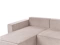 Miniatyrbild 9 av 11: Soffa 4-sits U-formad Ljusbrun Polyestertyg Klädsel Sovfunktion Förvaring